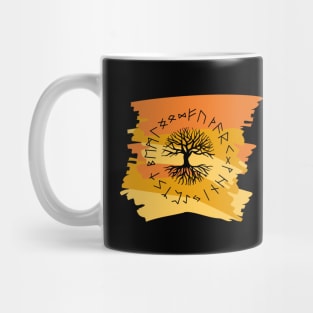 Vikings Norse Mythology Yggdrasil and Runes Asatru Viking Gift Mug